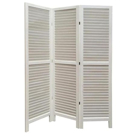 Screen Gems 3 Panel Shutter Room Divider SG-237 WHITE